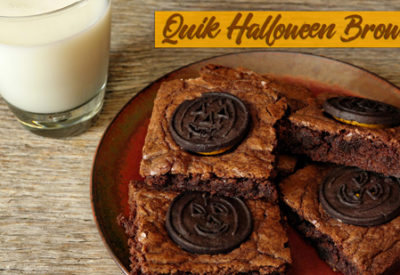 halloween, brownies, glass of milk, chocolate, dessert, cookie